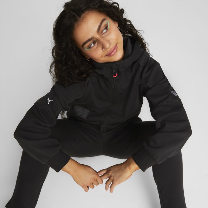 Svart Scuderia Ferrari Style Sweat Jakke Kvinner Puma På Salg