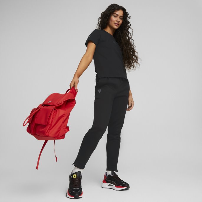 Svart Puma På Tilbud Scuderia Ferrari Stil Joggebukser Kvinner