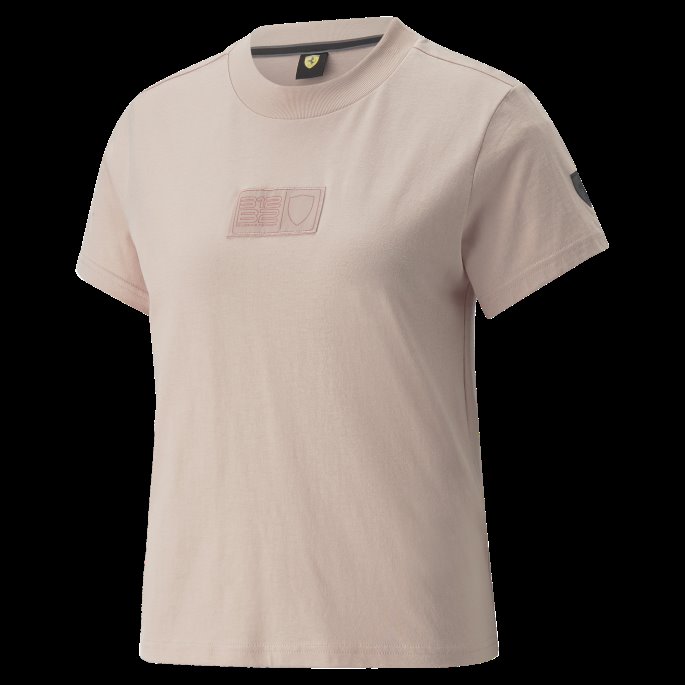 Rosa Kvarts Scuderia Ferrari Stil T-skjorte Kvinner Puma På Salg