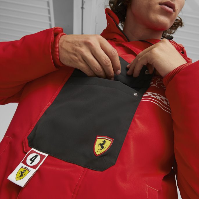 Rosso Corsa Scuderia Ferrari Race Statement Skalljakke Herre Puma På Tilbud