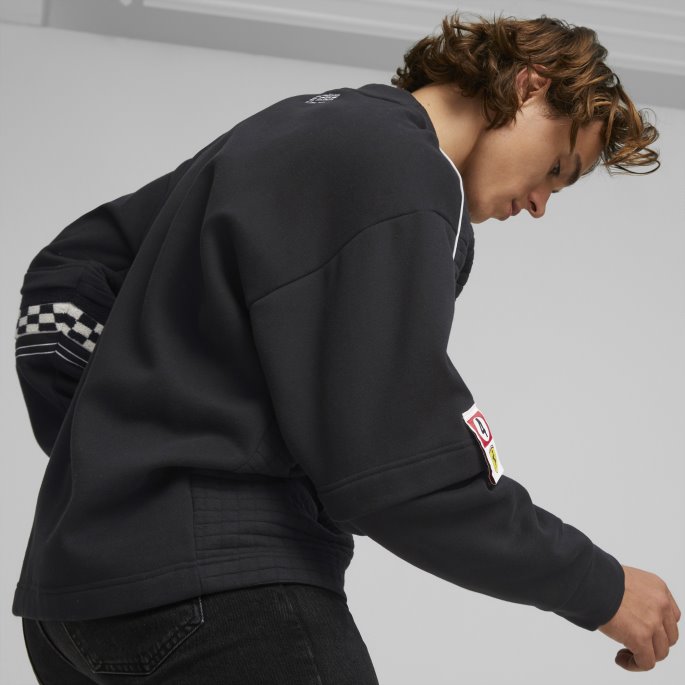 Scuderia Ferrari Race Statement Crew Neck Sweatshirt Menn Svart Puma På Tilbud