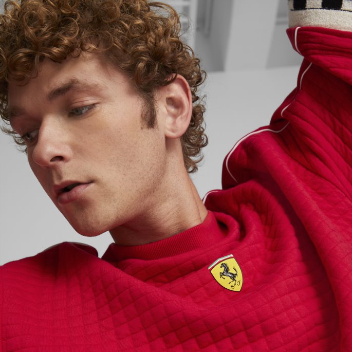 Puma På Tilbud Scuderia Ferrari Race Statement Crew Neck Sweatshirt Herre Rosso Corsa
