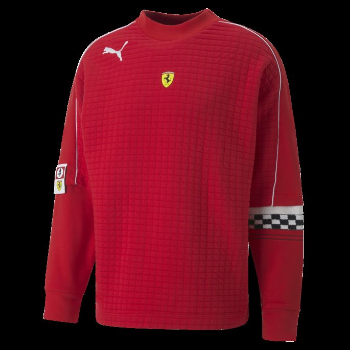 Puma På Tilbud Scuderia Ferrari Race Statement Crew Neck Sweatshirt Herre Rosso Corsa