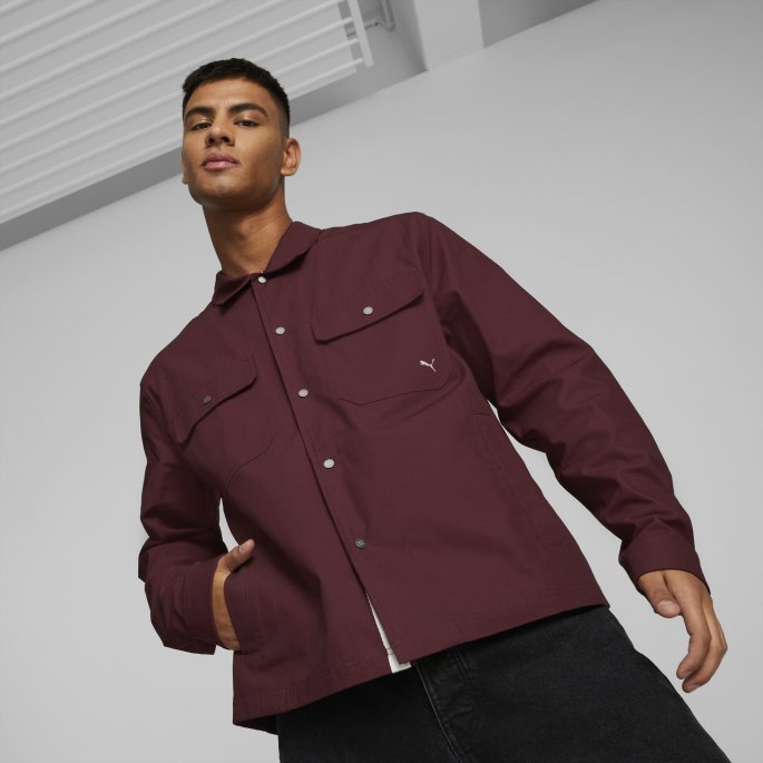 Puma På Tilbud Aubergine Mmq Ripstop Overskjorte
