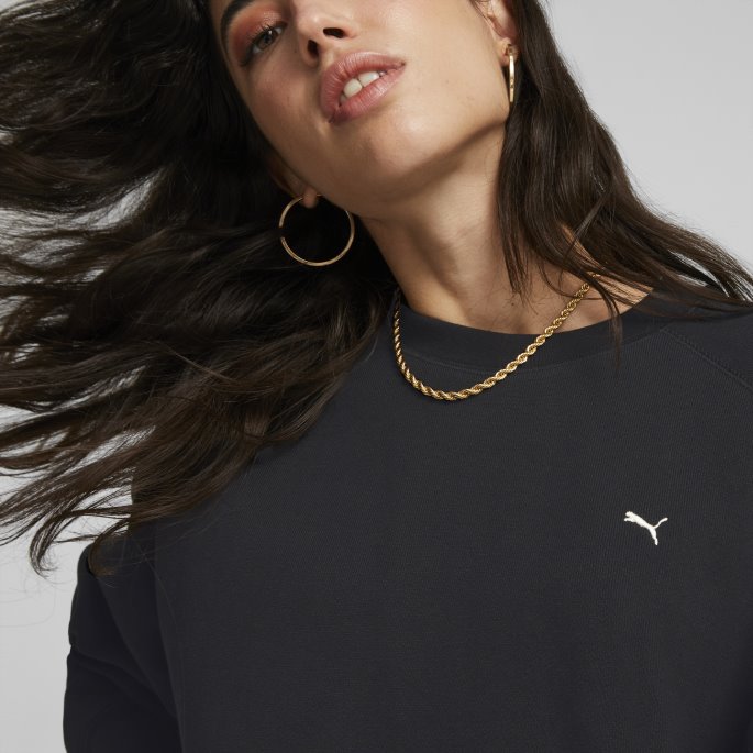 Puma På Tilbud Mmq Sweatshirt Med Rund Hals Svart