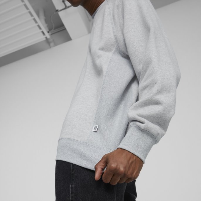 Lys Grå Lyng Puma På Tilbud Mmq Sweatshirt Med Rund Hals