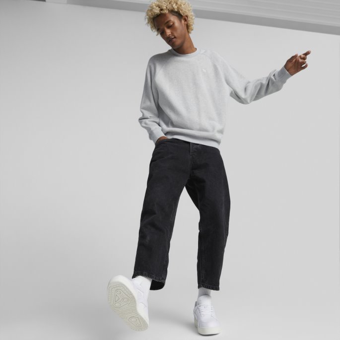 Lys Grå Lyng Puma På Tilbud Mmq Sweatshirt Med Rund Hals