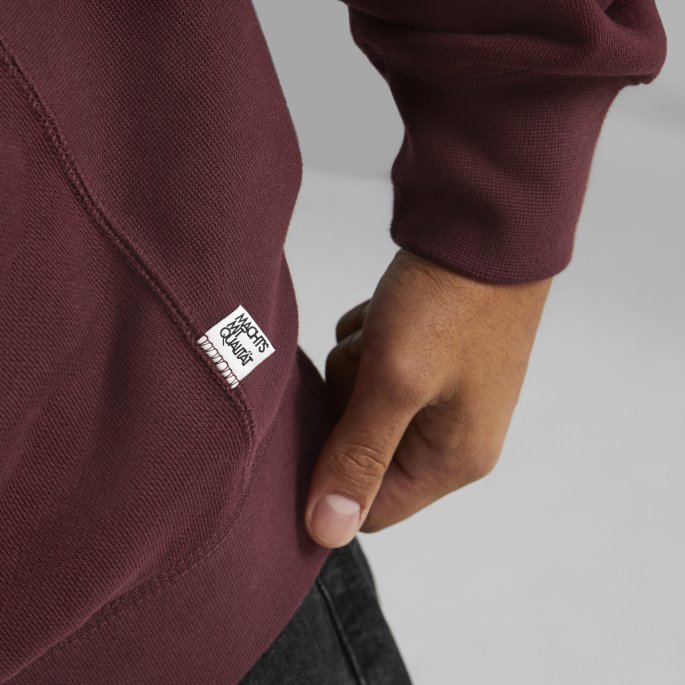 Aubergine Mmq Sweatshirt Med Rund Hals Puma På Tilbud