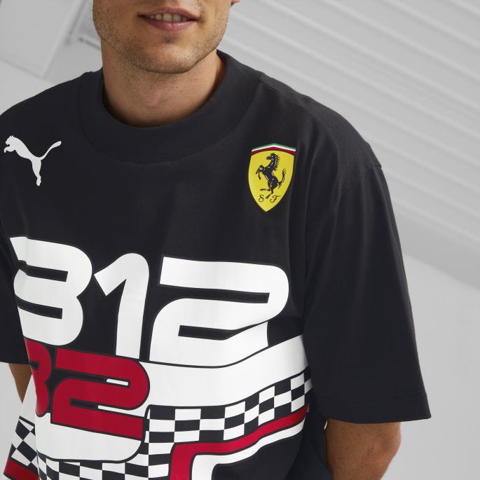 Svart Puma På Salg Scuderia Ferrari Race Statement Tee Menn