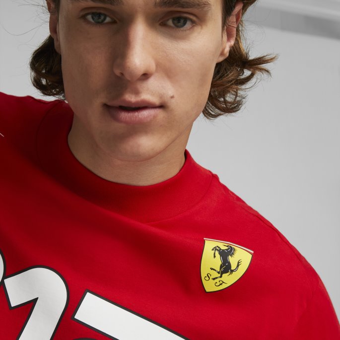 Rosso Corsa Puma På Salg Scuderia Ferrari Race Herre Statement-t-skjorte