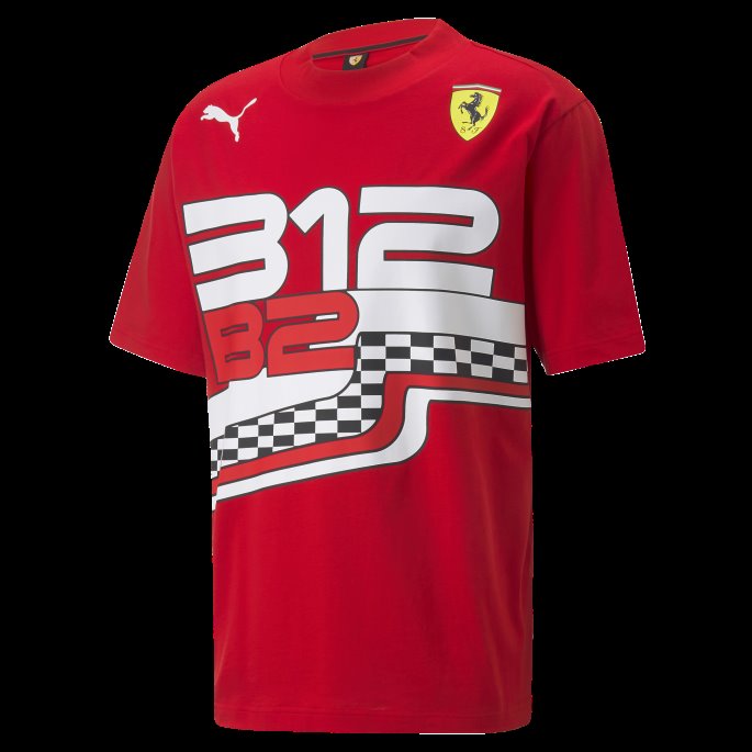 Rosso Corsa Puma På Salg Scuderia Ferrari Race Herre Statement-t-skjorte