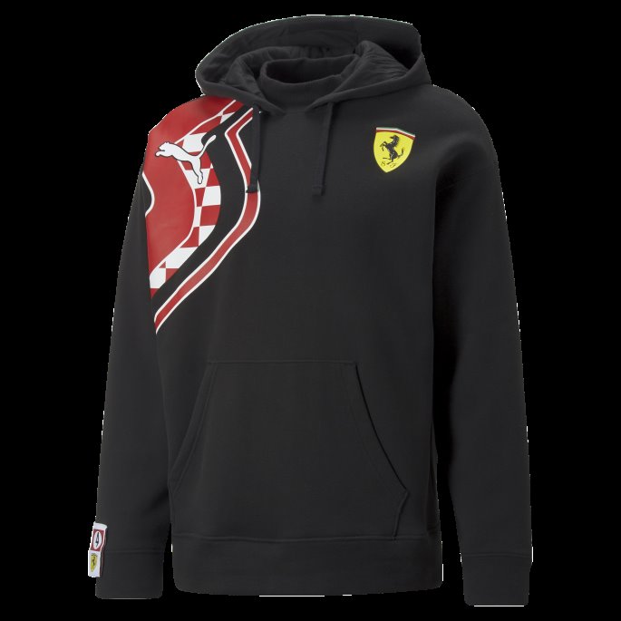 Puma På Tilbud Scuderia Ferrari Race Premium Hettegenser For Menn Svart