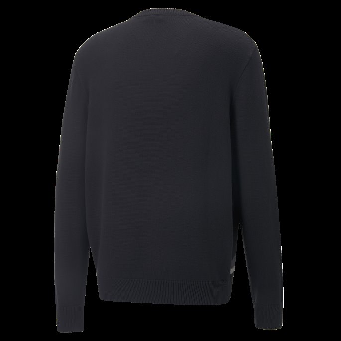 Players' Lounge Strikket Sweatshirt Med Rund Hals For Menn Svart Puma På Salg