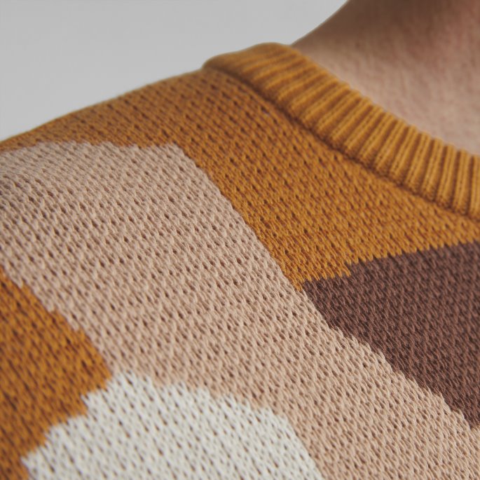Players' Lounge Strikket Sweatshirt Med Rund Hals For Menn Oransje Murstein Puma På Salg
