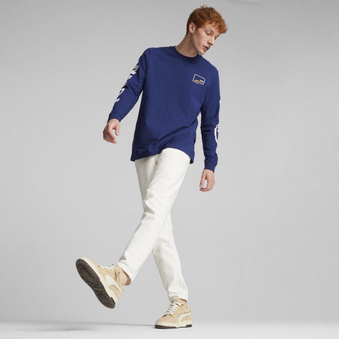 Puma På Tilbud Uptown Avslappet Langermet Topp Elektro Blå