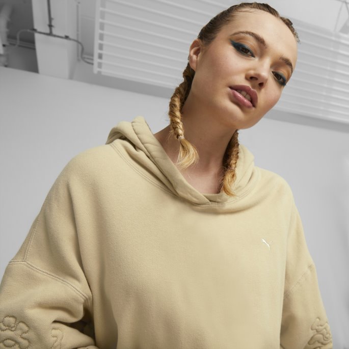 Inland Dame Hettegenser Light Sand Puma På Salg