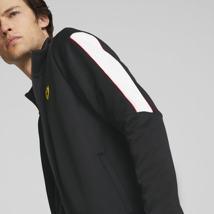 Puma På Tilbud Svart Scuderia Ferrari Race Mt7 Treningsjakke Herre