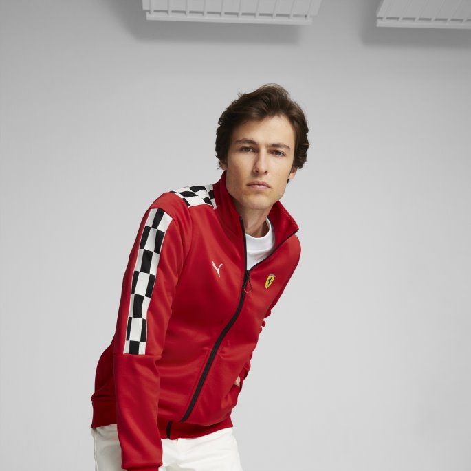 Rosso Corsa Scuderia Ferrari Race Mt7 Treningsjakke Herre Puma På Tilbud