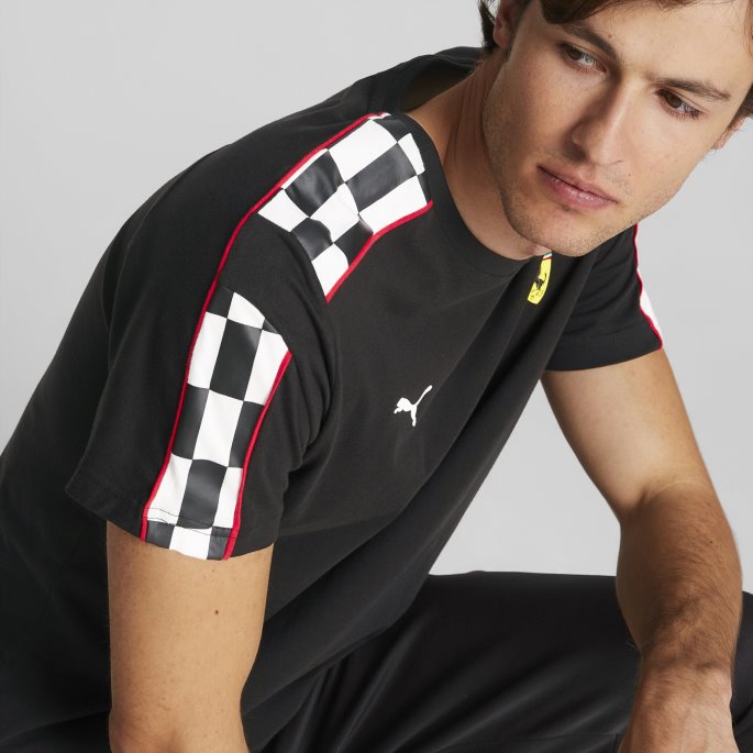 Scuderia Ferrari Race Mt7 Tee Menn Puma På Tilbud Svart