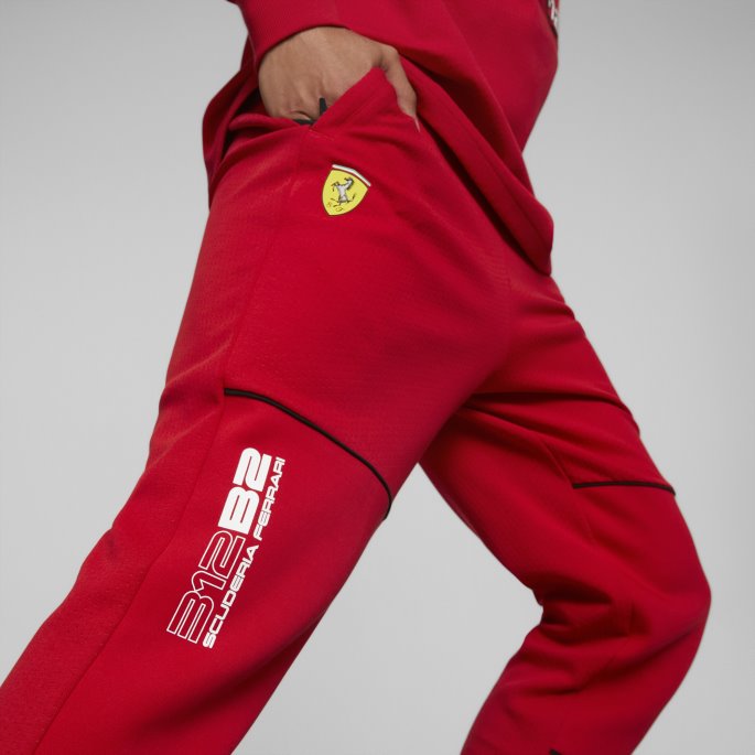 Puma På Salg Scuderia Ferrari Race Lukket Mansjett Motorsport Joggebukser For Menn Rosso Corsa