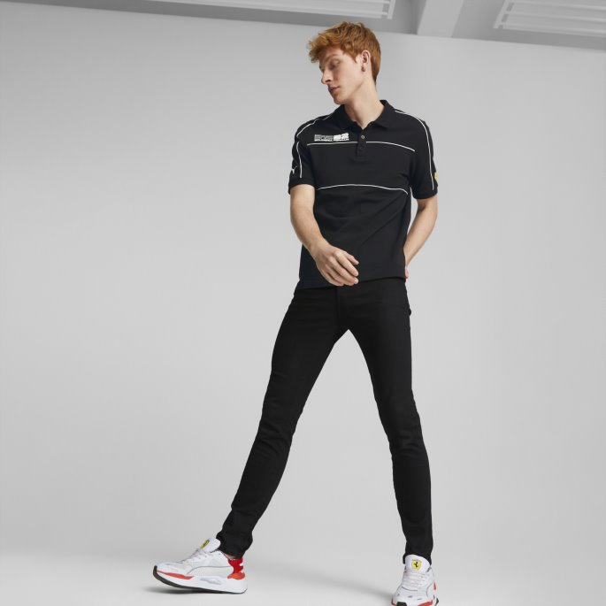 Svart Puma På Tilbud Scuderia Ferrari Race Poloskjorte Herre