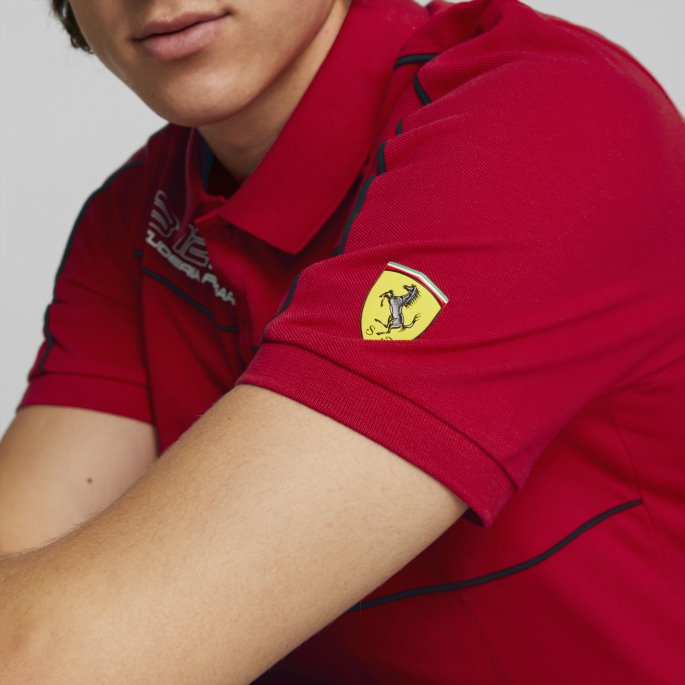 Rosso Corsa Scuderia Ferrari Race Poloskjorte Menn Puma På Tilbud