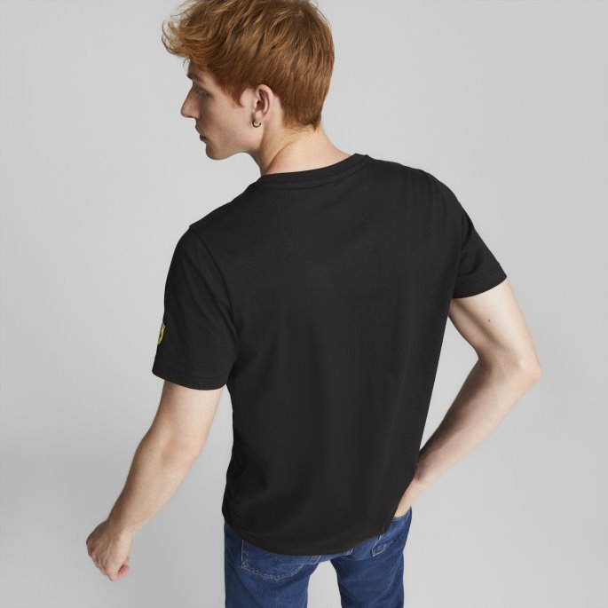 Puma På Tilbud Svart Scuderia Ferrari Race Tonal Shield Tee Menn