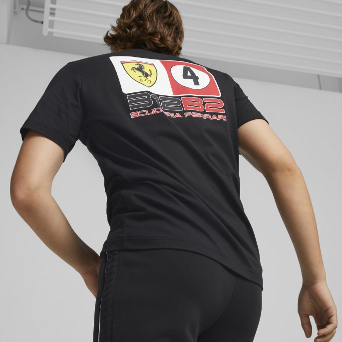 Svart Scuderia Ferrari Shield Herre T-skjorte Puma På Salg