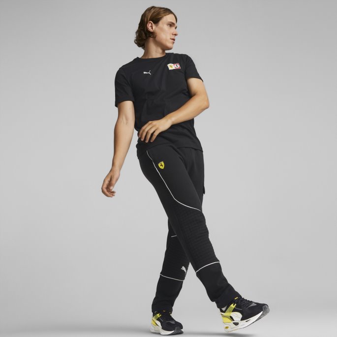 Svart Scuderia Ferrari Shield Herre T-skjorte Puma På Salg