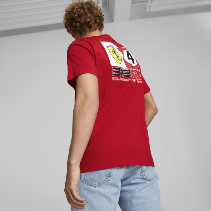 Scuderia Ferrari Shield Herre T-skjorte Puma På Tilbud Rosso Corsa