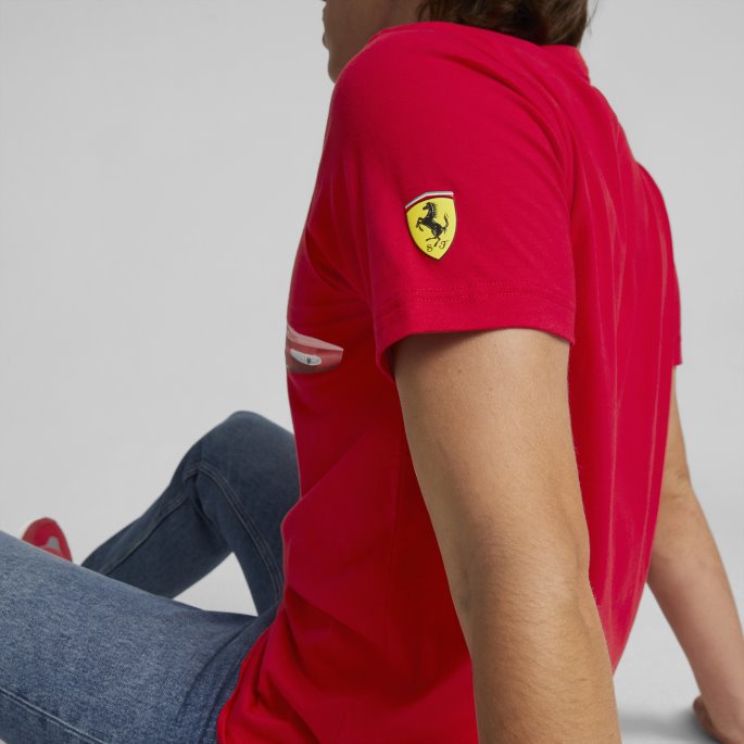 Rosso Corsa Scuderia Ferrari Shield Herre T-skjorte Puma På Salg