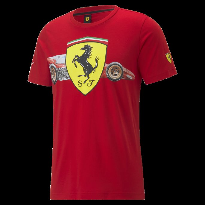 Rosso Corsa Scuderia Ferrari Shield Herre T-skjorte Puma På Salg