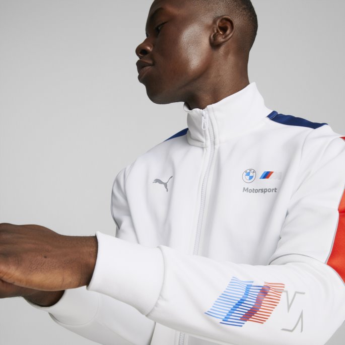 Puma På Tilbud Hvit Bmw M Motorsport Mt7 Treningsjakke For Menn