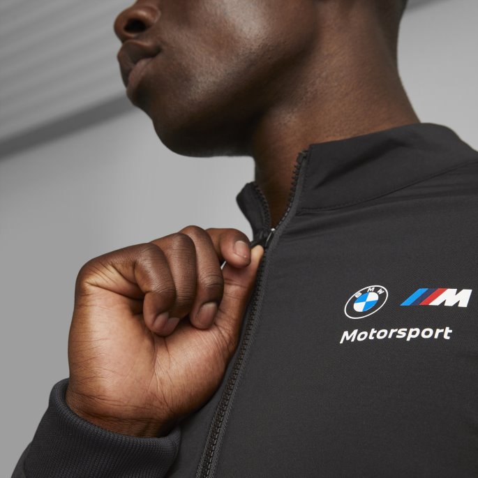 Bmw M Motorsport Slim Fit Treningsjakke For Menn Puma På Tilbud Svart-m Farge