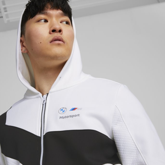 Hvit Puma På Tilbud Bmw M Motorsport Hettejakke Herre