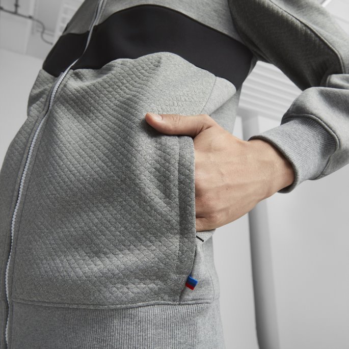 Medium Grå Melert Bmw M Motorsport Hettejakke Herre Puma På Tilbud