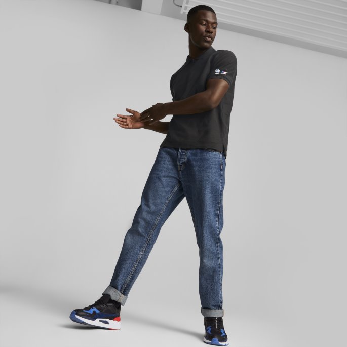 Puma På Tilbud Bmw M Motorsport Herre Jacquard Poloskjorte Bomull Svart