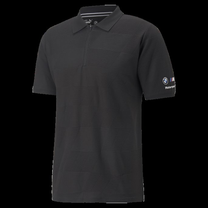 Puma På Tilbud Bmw M Motorsport Herre Jacquard Poloskjorte Bomull Svart