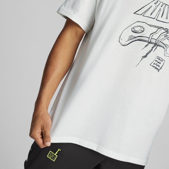 Puma På Tilbud Rkdo Boxy Fit Kortermet Esports Gaming T-skjorte Herre Hvit