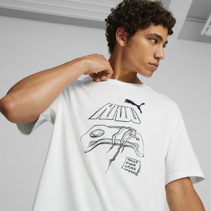 Puma På Tilbud Rkdo Boxy Fit Kortermet Esports Gaming T-skjorte Herre Hvit