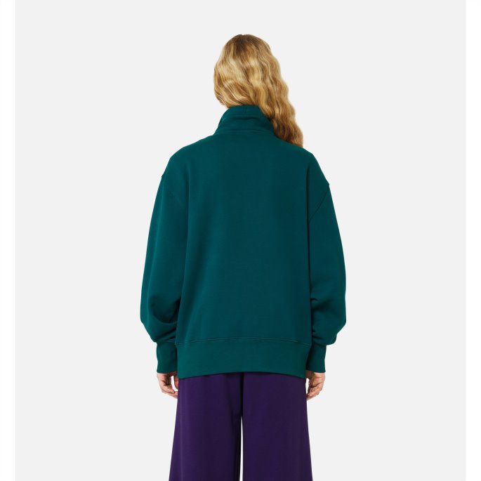 Varsity Green Puma På Tilbud X Ami Sweatshirt Med Halv Glidelås
