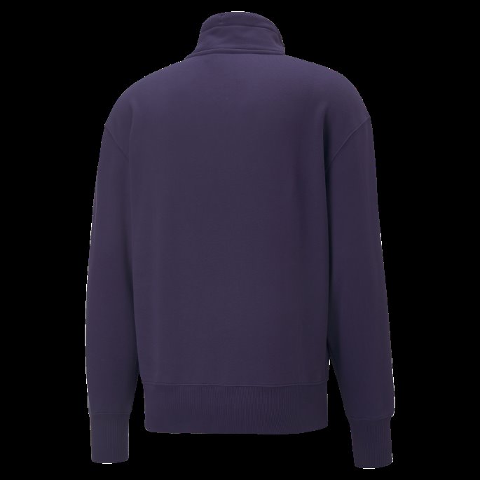 Dyp Plomme Puma På Tilbud X Ami Sweatshirt Med Halv Glidelås