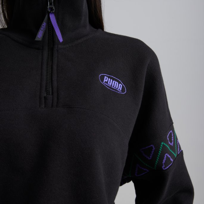 Puma På Salg X P.a.m. Sweatshirt Med Halv Glidelås Dame Svart