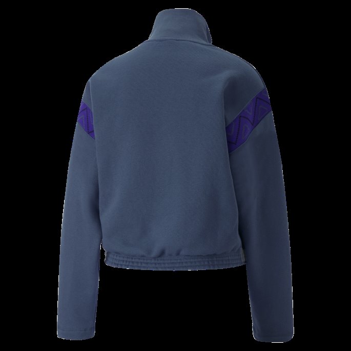 Puma På Tilbud X Fordeler Og Mini Sweatshirt Med Halv Glidelås For Kvinner, Kveldshimmel