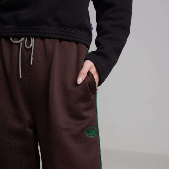 Puma På Tilbud X Perks Og Mini Wide Leg Damebukser Mørk Sjokolade