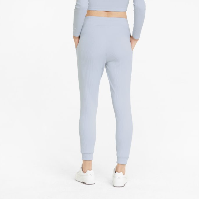 Puma På Tilbud Klassikere Ribbestrikkede Slim-fit Damebukser Arctic Ice