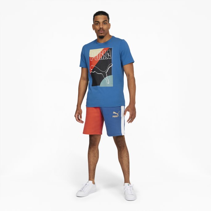 Puma På Tilbud Vallarta Blue-firelight Go For Colorblock Short 9