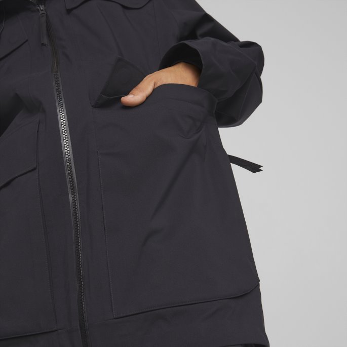 Puma On Saletech Sympatex Lang Regnjakke For Menn Svart