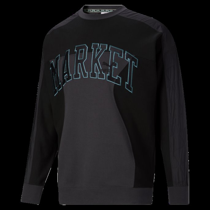 Puma På Tilbud X Market Herre Avslappet Topp Med Rund Hals Fantomsort