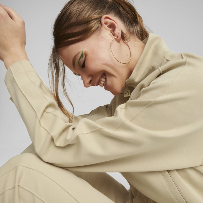 Puma På Tilbud Lett Sand T7 Treningsjakke Dame
